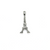 Charms, Charted Eiffel Tower, Silver, Alloy, 24mm X 11mm,Sold Per pkg of 5