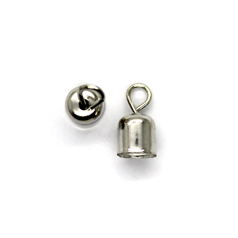 Terminator, Cord End with Eye Pin Attached, Antique Silver, Alloy, 11mm x 7mm x 7mm, Sold Per pkg of 10