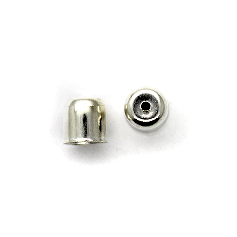 Terminator, Cord Ends, Silver, Alloy, 8mm x 8mm, Sold Per pkg of 20