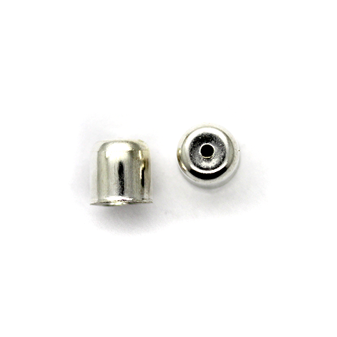 Terminator, Cord Ends, Bright Silver, Alloy, 7mm x 7mm, Sold Per pkg of  8