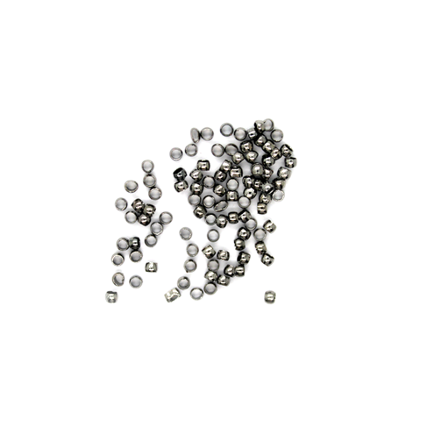Crimps, Bead, Gunmetal, Alloy, 2.5mm, Sold Per pkg of 340+