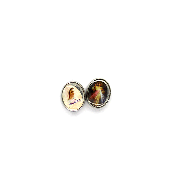 Spacers, Medjugorje Mary Spacer, Alloy, Multi-Coloured, 9.5mm x 8mm, Sold Per pkg of 8