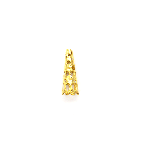 Bead Cone, Tower, Alloy, Gold, 22mm x 8mm, Sold Per pkg of 14