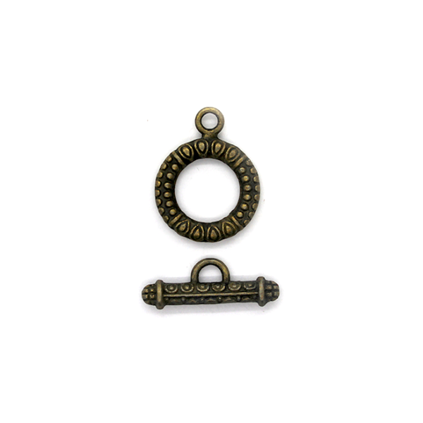 Clasp, Toggle Clasp, Brass, Alloy,  Sold Per pkg of 2