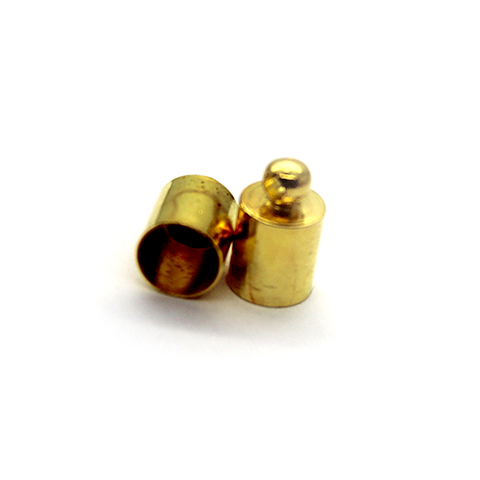 Terminator, Cord Ends, Gold, Alloy, 10mm x 6mm, Sold Per pkg of 10