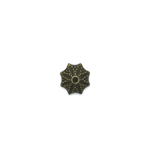 Bead Cap, Pointy Flat Leaf, Alloy, Bronze, 3mm x 11mm, Sold Per pkg of 12 - Butterfly Beads