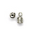 Terminator, Cord End with Eye Pin Attached, Silver, Alloy, 12mm x 6mm x 6mm, Sold Per pkg of  8