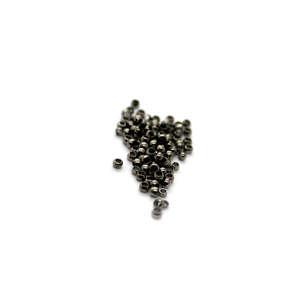 Crimps, Bead, Gunmetal, Alloy, 2.3mm X 2.3mm, 150+ pcs/bag