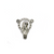 Charm, Mary Head Centerpiece, Silver, Alloy, 25m X 21mm X 4mm, Sold Per pkg of 4