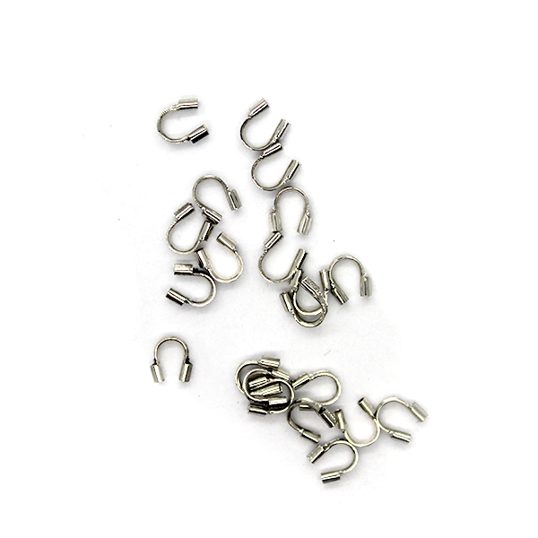 Terminators, Wire Guards, Silver, Alloy, 5mm X 5mm X 1mm, Sold Per pkg of 25+