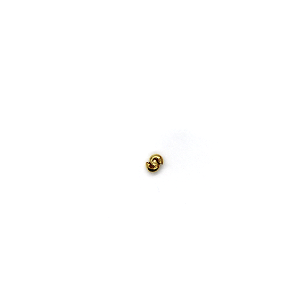 Crimps, Cover, Gold, Alloy, 3mm, Sold Per pkg of 60+