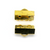 Terminators, Ribbon Crimp End, Bright Gold, Alloy, 21mm x 11mm,  Sold Per pkg of 6