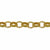 Chain, Rolo Link, 2mm, Sterling Silver with Gold - Sold per Inch