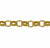 Chain, Rolo Link, 2.5mm, Sterling Silver with Gold - Sold per Inch