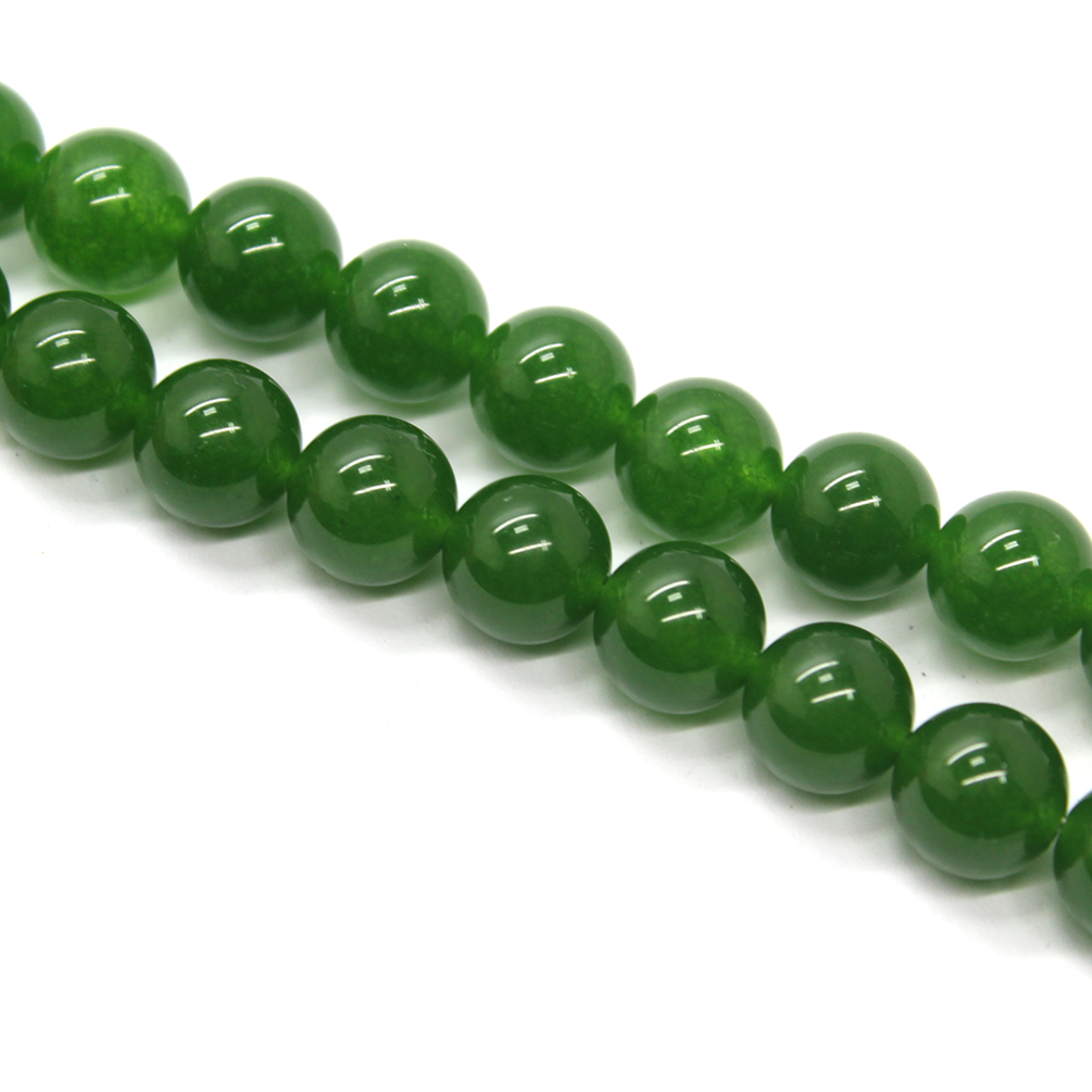 Moss Green Jade, Dyed, Semi-Precious Stone, Available in Multiple Sizes