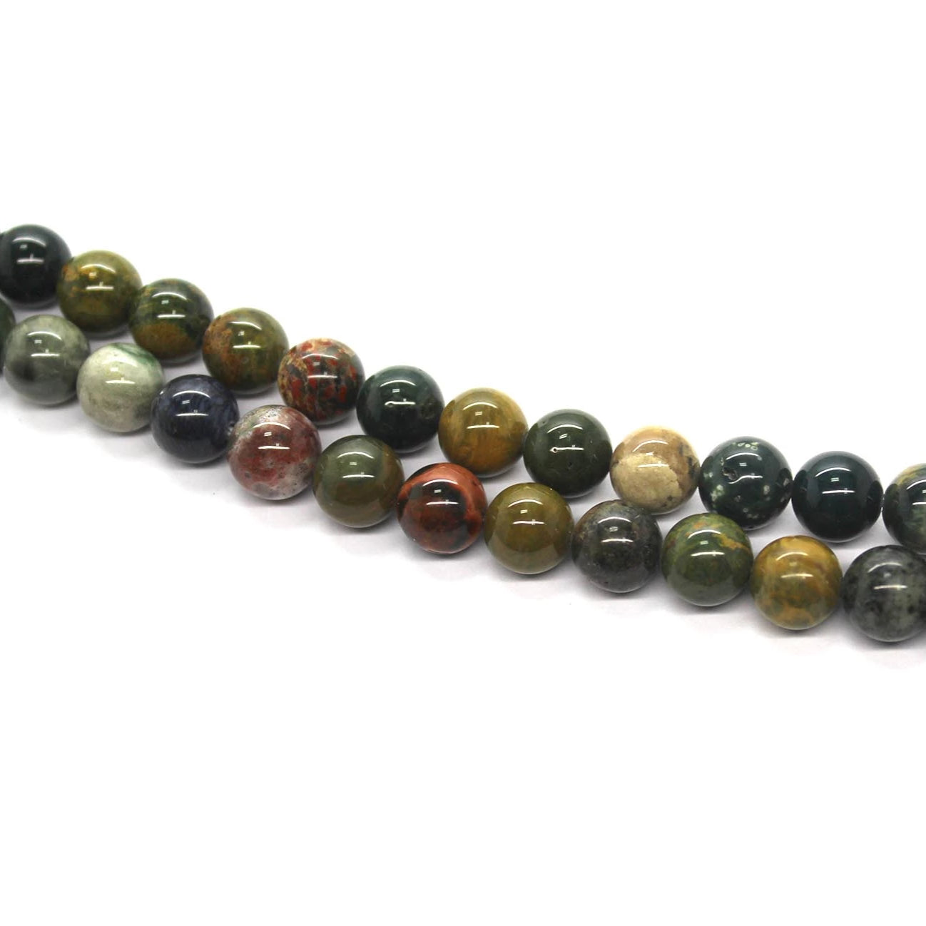 Green Jasper, Semi-Precious Stone, 8mm, 50 pcs per strand