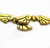 Spacers, Wing Spacer, Alloy, Gold, 13mm X 43mm, Sold Per pkg of 2