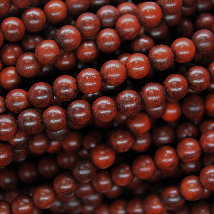 Sandal Wood, Red Wood Beads, 6mm, 108 pcs per strand