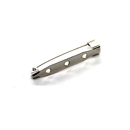 Brooch Back Pins, Silver, Alloy, 35mm x 5.5mm, Sold Per Pkg of 16 pcs
