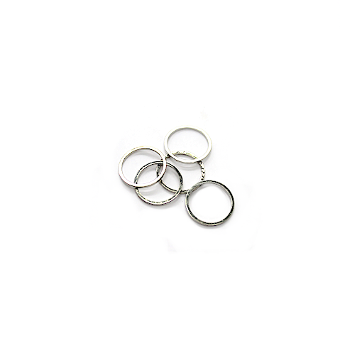 Connector, Plain Circle, Alloy, Silver, 15mm x 15mm, Sold Per pkg of 20