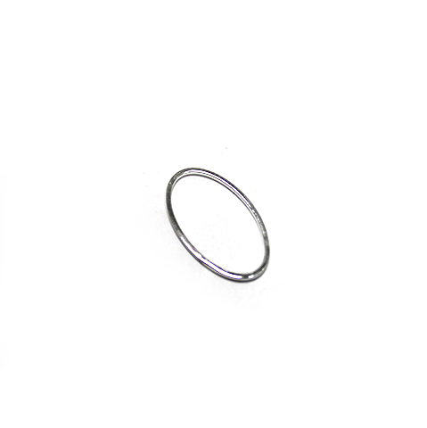 Connector, Plain Oval, Alloy, Bright Silver, 25mm x 10mm, Sold Per pkg of 10
