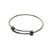 Adjustable Charm Bangle - Grey Alloy - 1pc - Butterfly Beads
