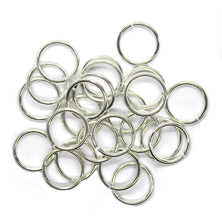 Jump Rings, Bright Silver, Alloy, Round, 12mm, 17 Gauge, Sold Per pkg of 20+
