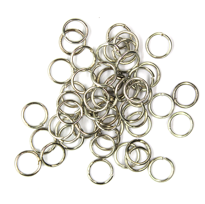 Jump Rings,  Silver, Alloy, Round, 5mm, 21 Gauge, 230+ pcs