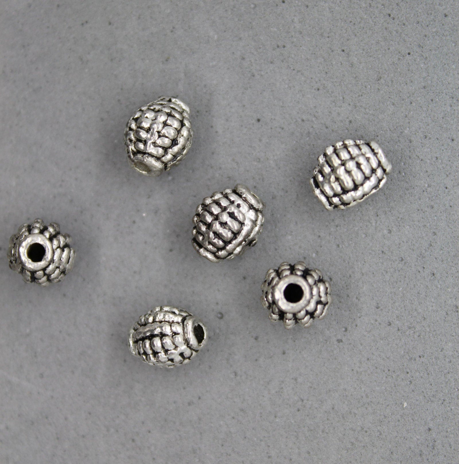 Spacers, Corn Acorn, Alloy, Silver, 8mm X 7mm, Sold Per pkg of 8 - Butterfly Beads
