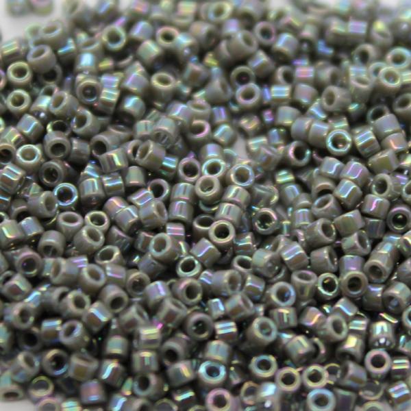 Perles Miyuki Delica 11/0 – 5g, Gris Opaque AB, Trou 0,8 Mm, Pour Bijoux, Broderie Perles