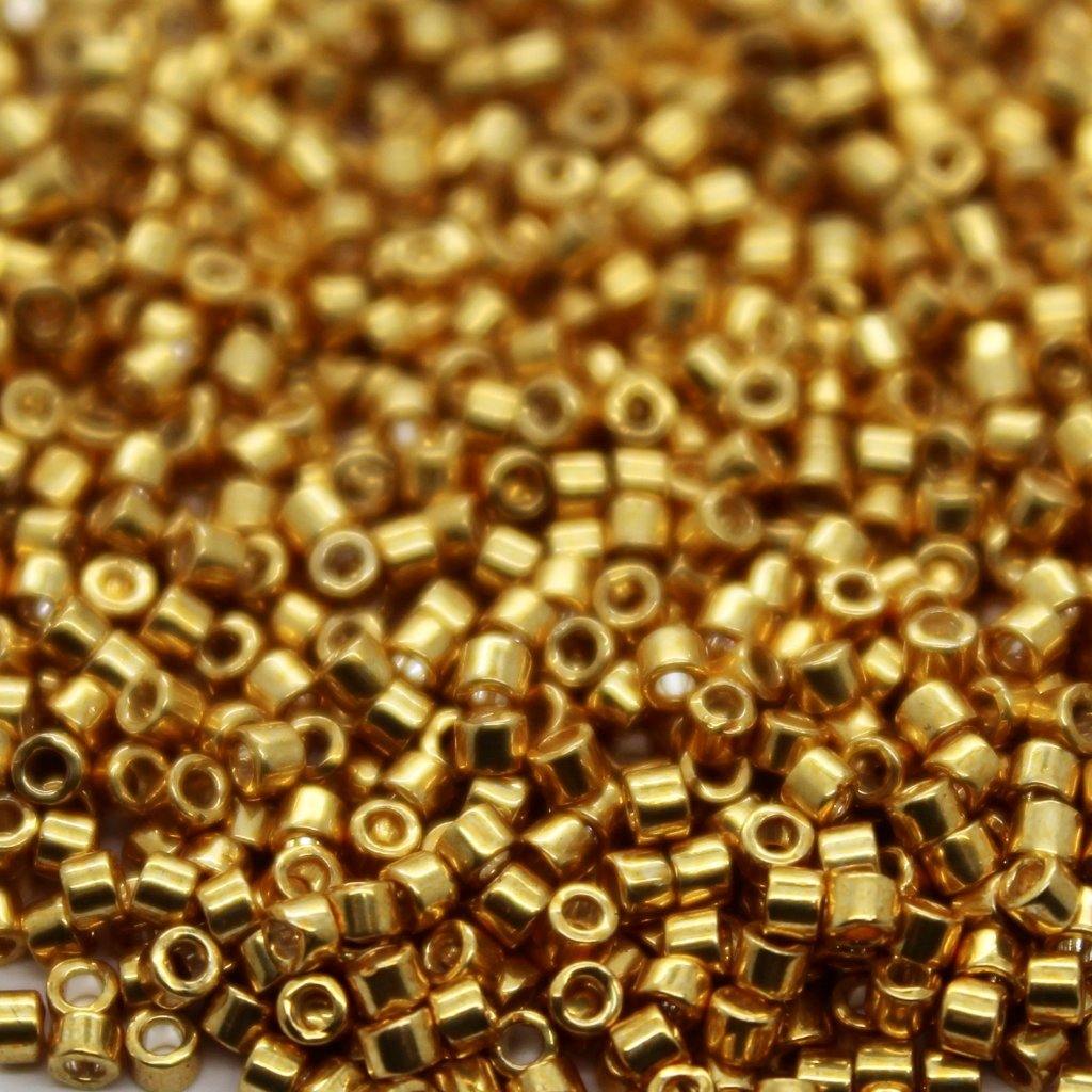 Miyuki Delica 11/0-  Yellow Gold Galvanized Dyed - DB00-0410V - Butterfly Beads