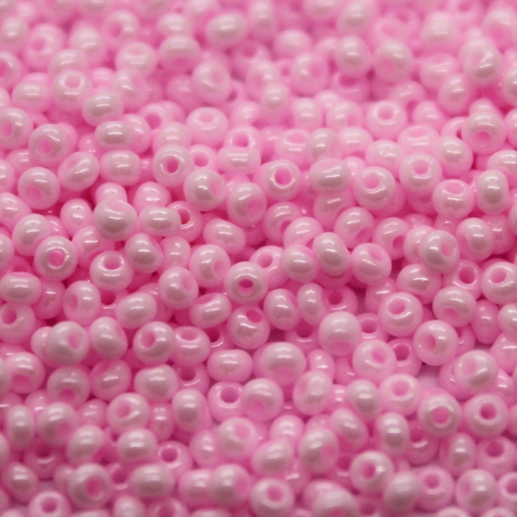 Czech Seed Beads Czech 11/0 Pink Opaque Dyed (27) Butterfly