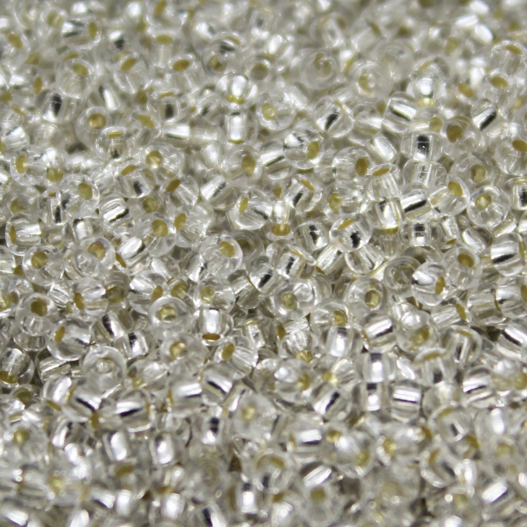 Czech Seed Beads - Czech 11/0 - Crystal Silver Lined (4A)