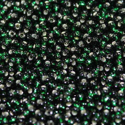 Czech Seed Beads - Czech 11/0 - Dark Green Silver-lined (43)