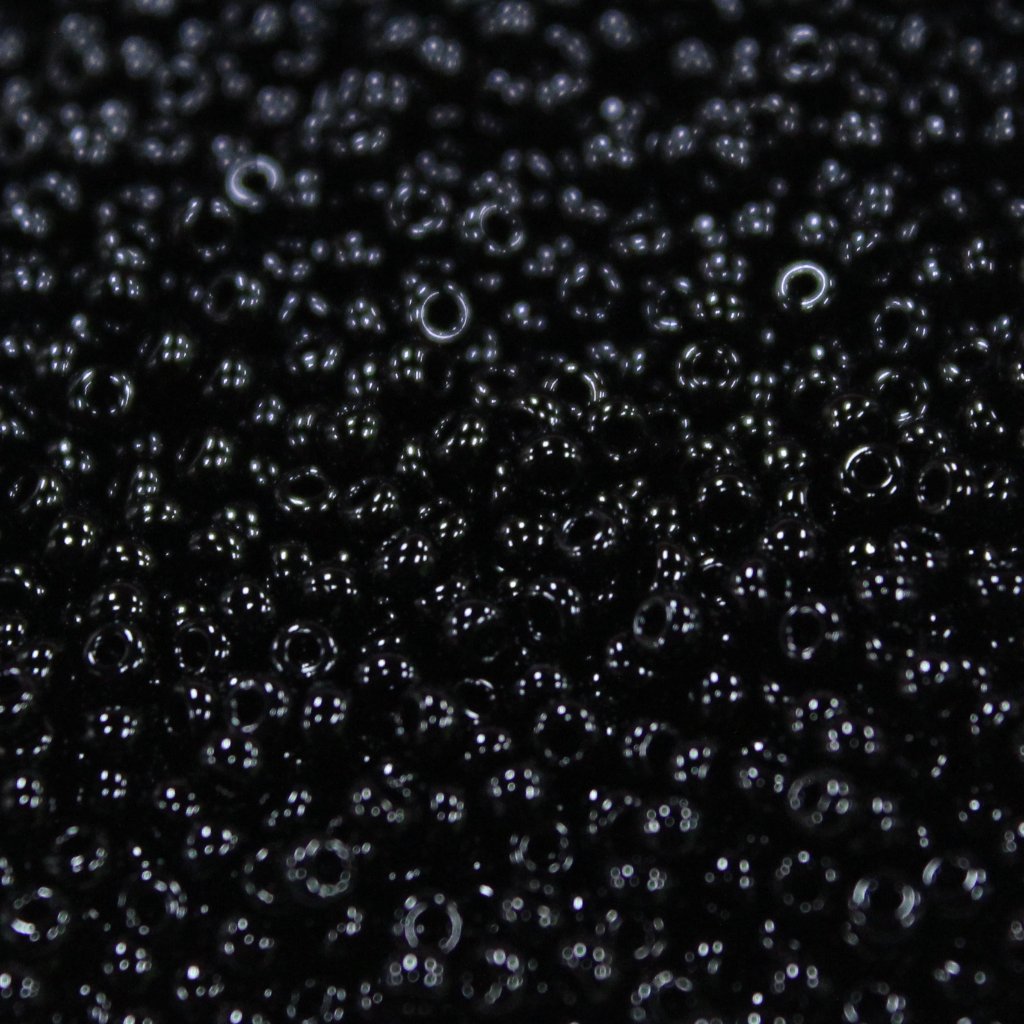 Czech Seed Beads, 22g vial 10/0, OP. Black (35)