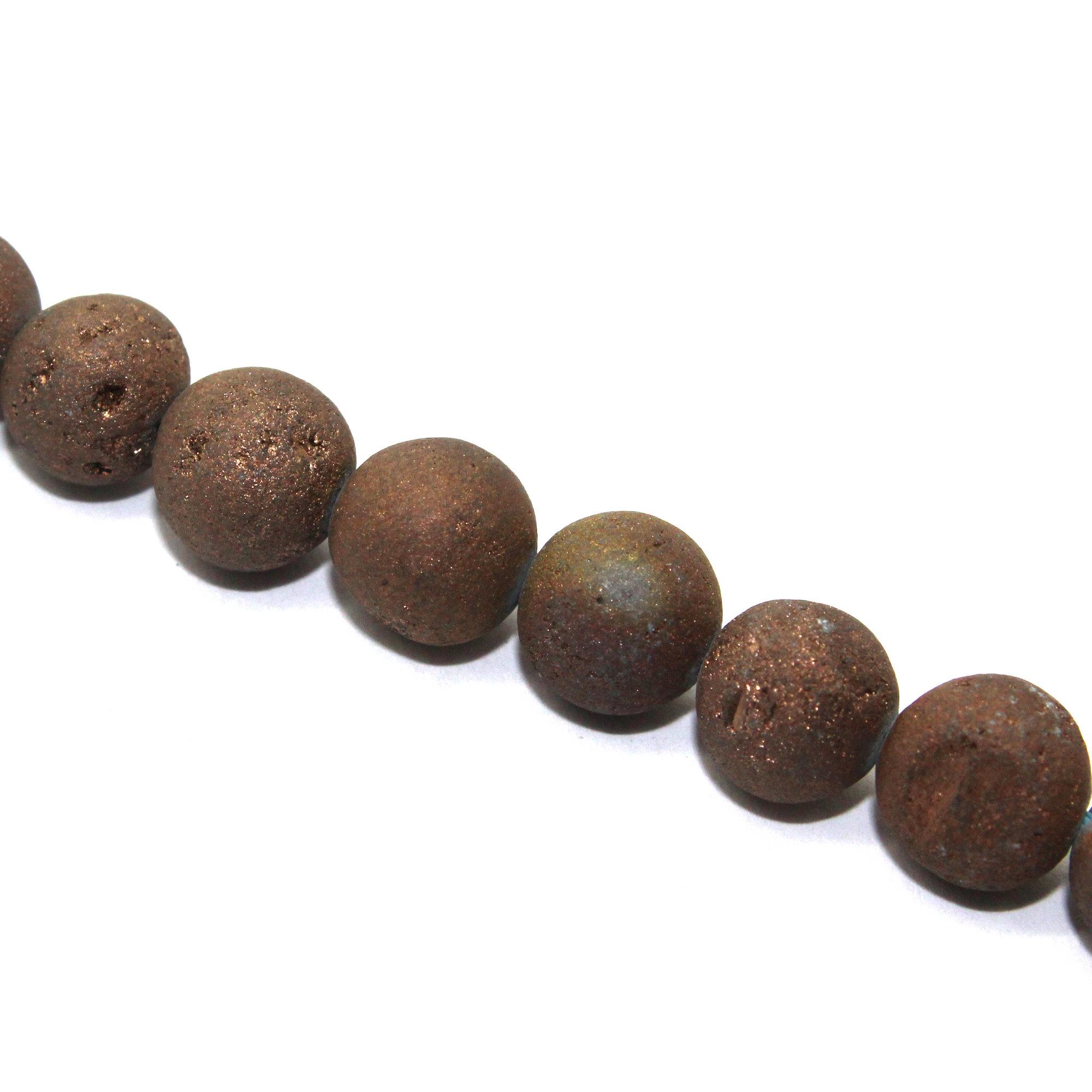 Druzy, Semi-Precious Stone, Coffee, 16mm, 13 pcs per strand