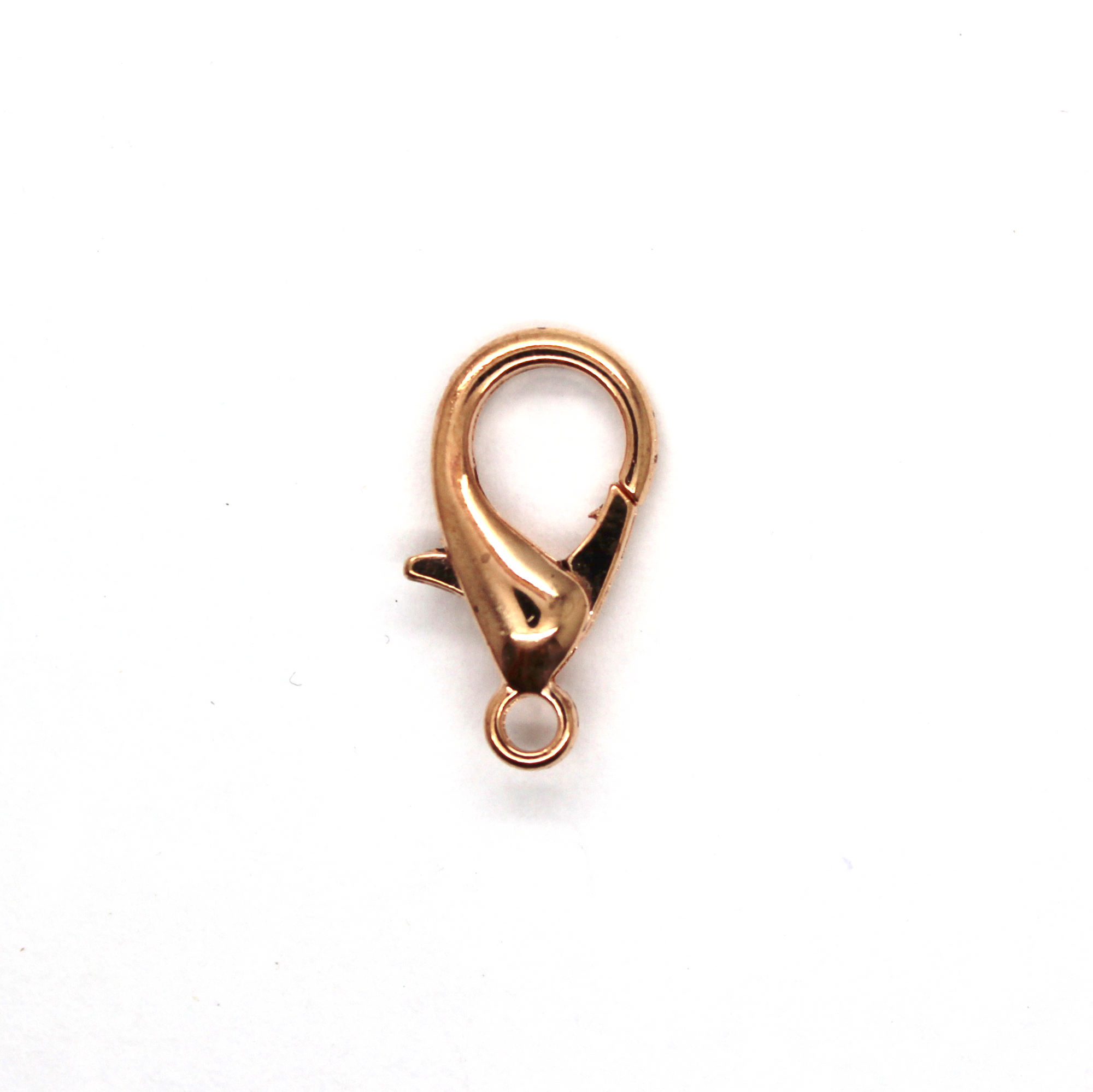 Clasp, Lobster, Alloy, Rose Gold, 14mm x 9mm, Sold Per pkg of 12