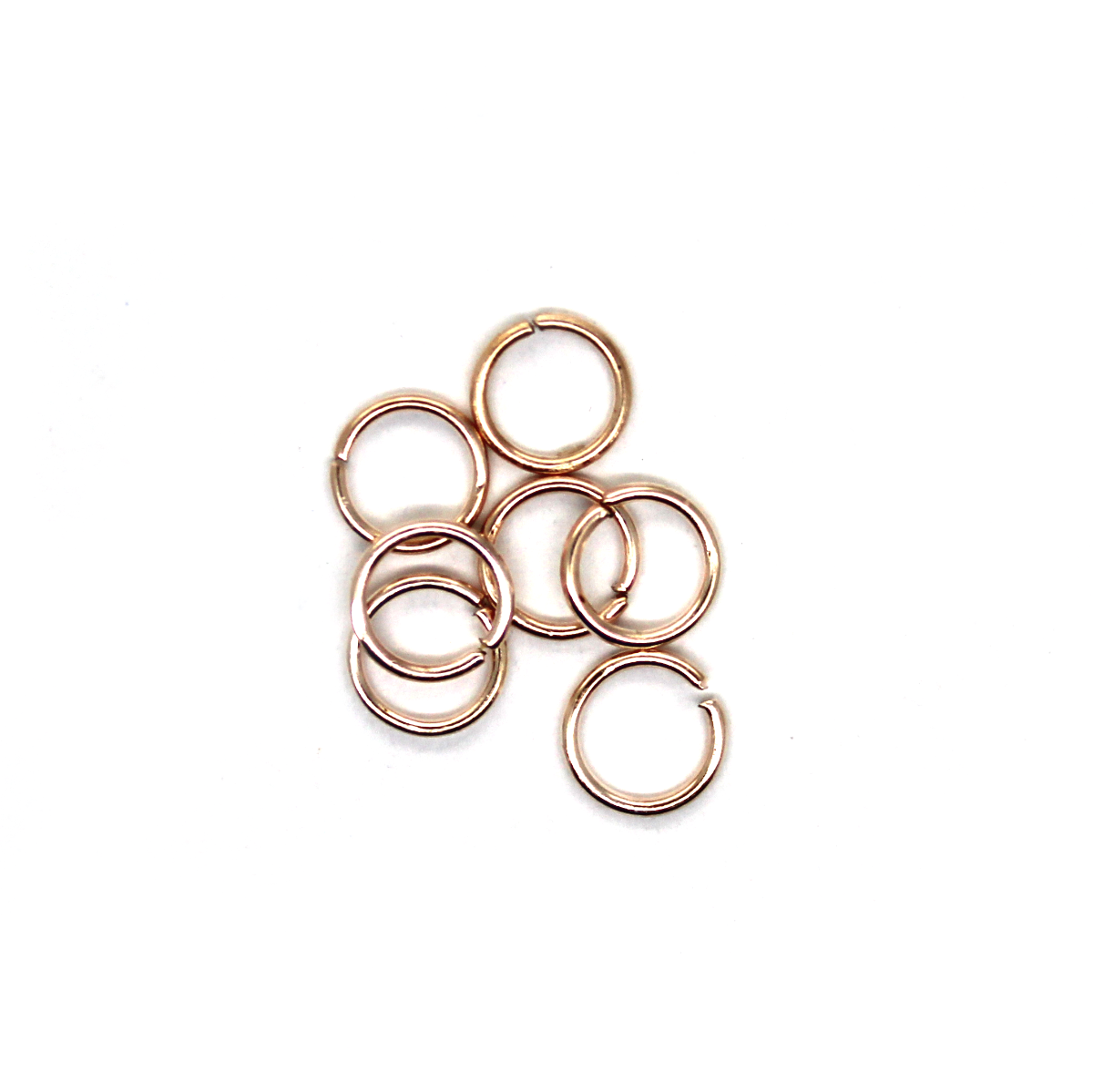 Jump Rings, Rose Gold, Alloy, Round, 10mm, 19 Gauge, Sold Per pkg of 50