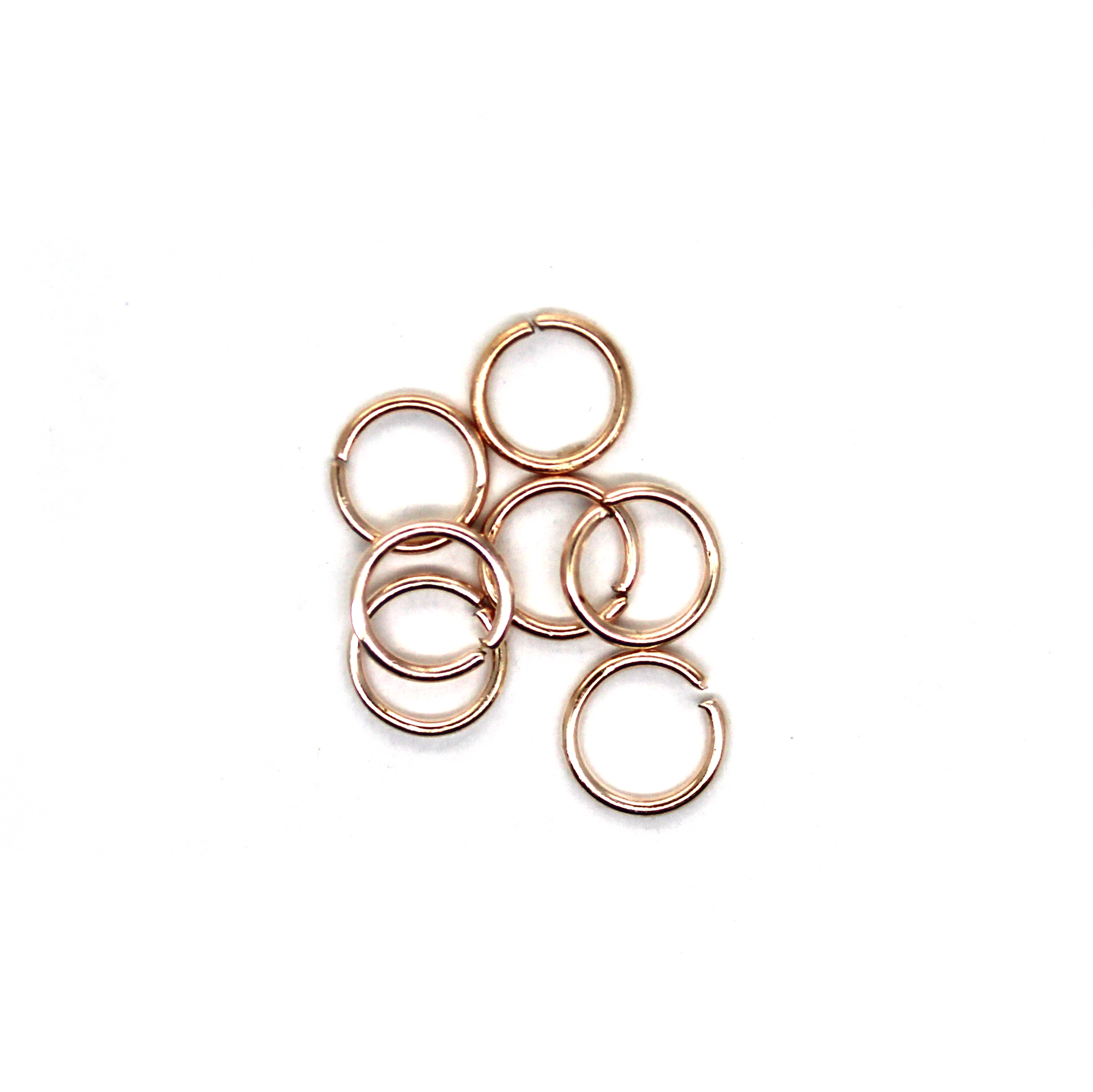 Jump Rings, Rose Gold, Alloy, Round, 10mm, 18 Gauge, Sold Per pkg of Approx 100+