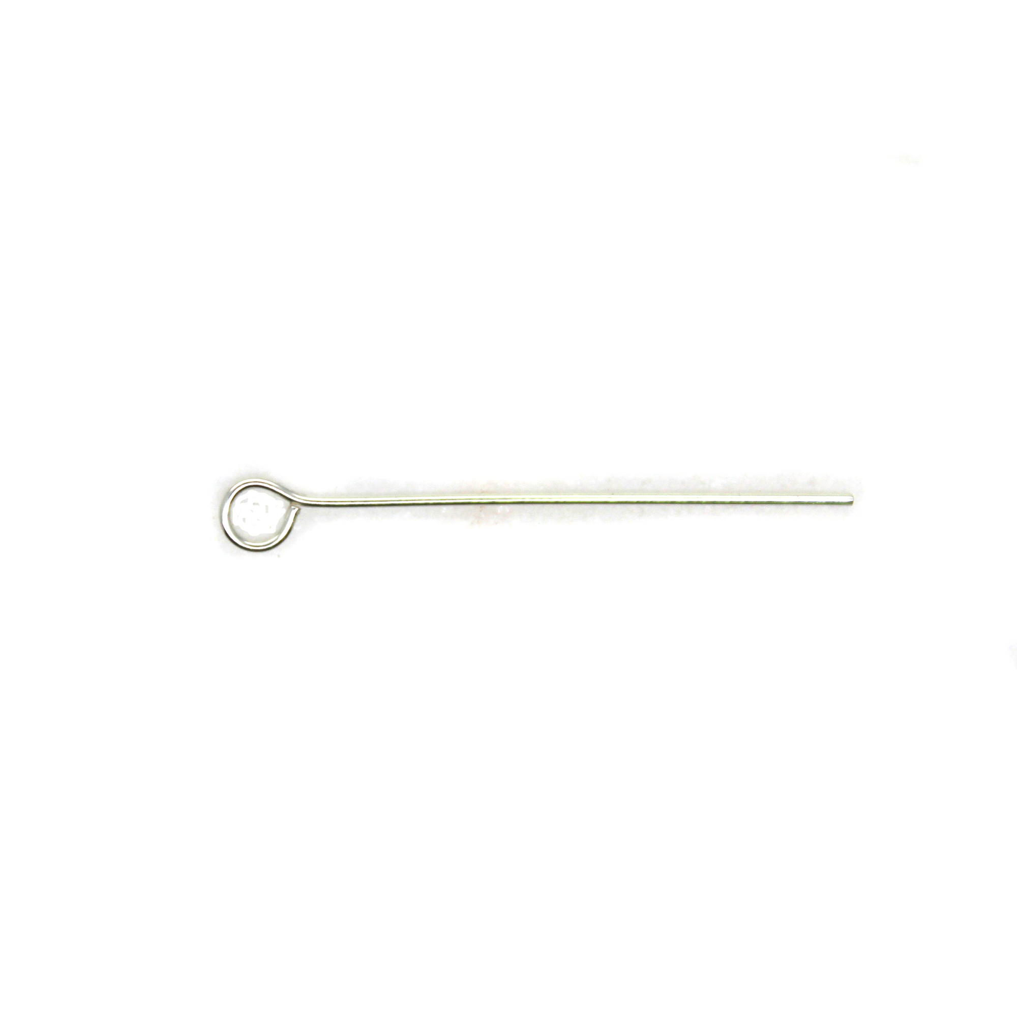 Eye Pin, Sterling Silver, 1 inch Length, 30ga - 4pcs