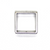 Pendants, Simple Square Bezel, Silver, Alloy, 20mm X 20mm, Sold Per pkg of 3