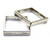 Pendants, Simple Square Bezel, Silver, Alloy, 20mm X 20mm, Sold Per pkg of 3