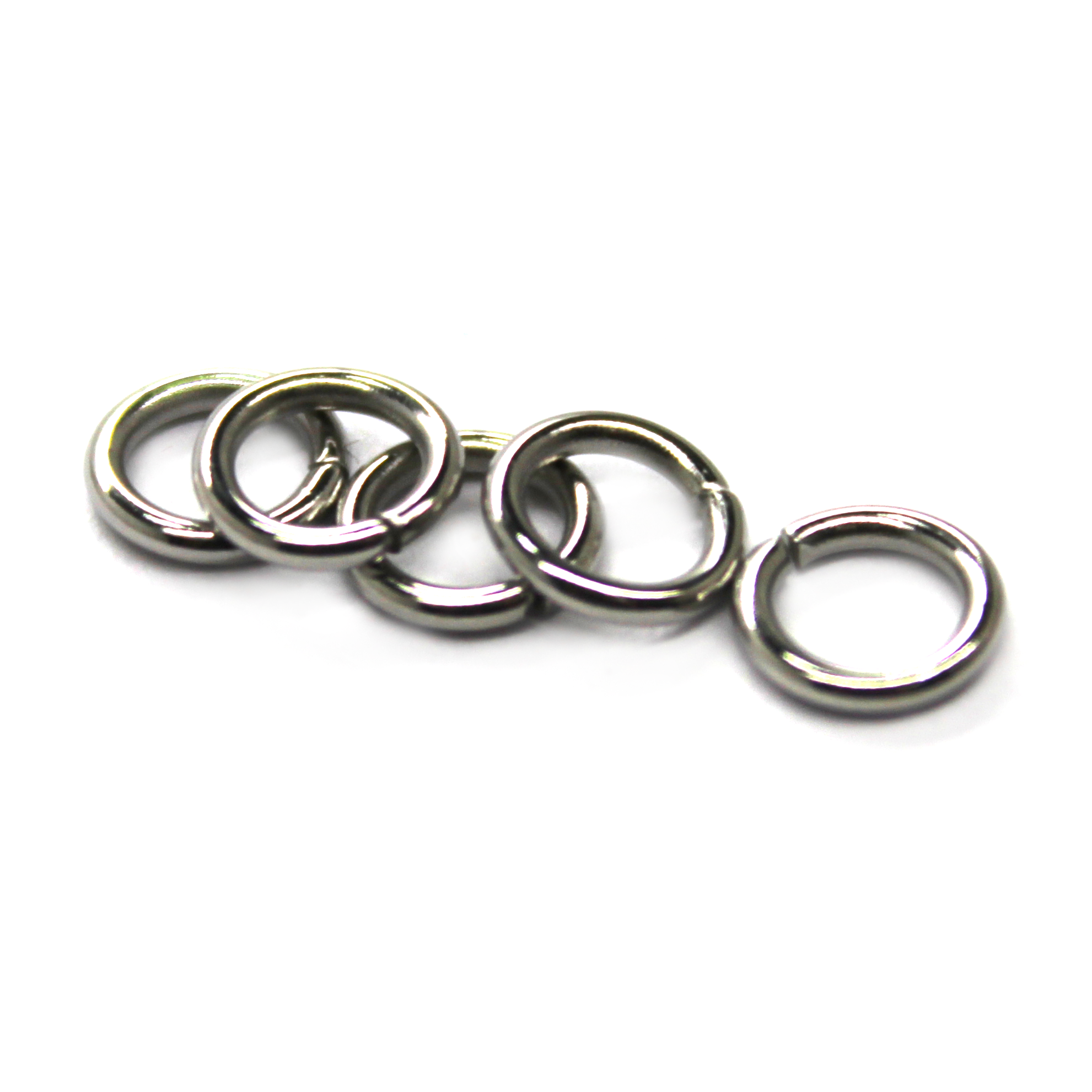 Jump Rings, Silver, Stainless Steel, Round, 6mm, 18 Gauge, Sold Per pkg of 100+ pcs