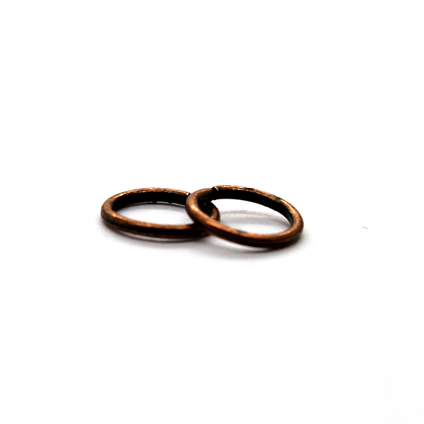 Jump Rings, Copper Alloy, Round, 8mm, 22 Gauge, 80+ pcs