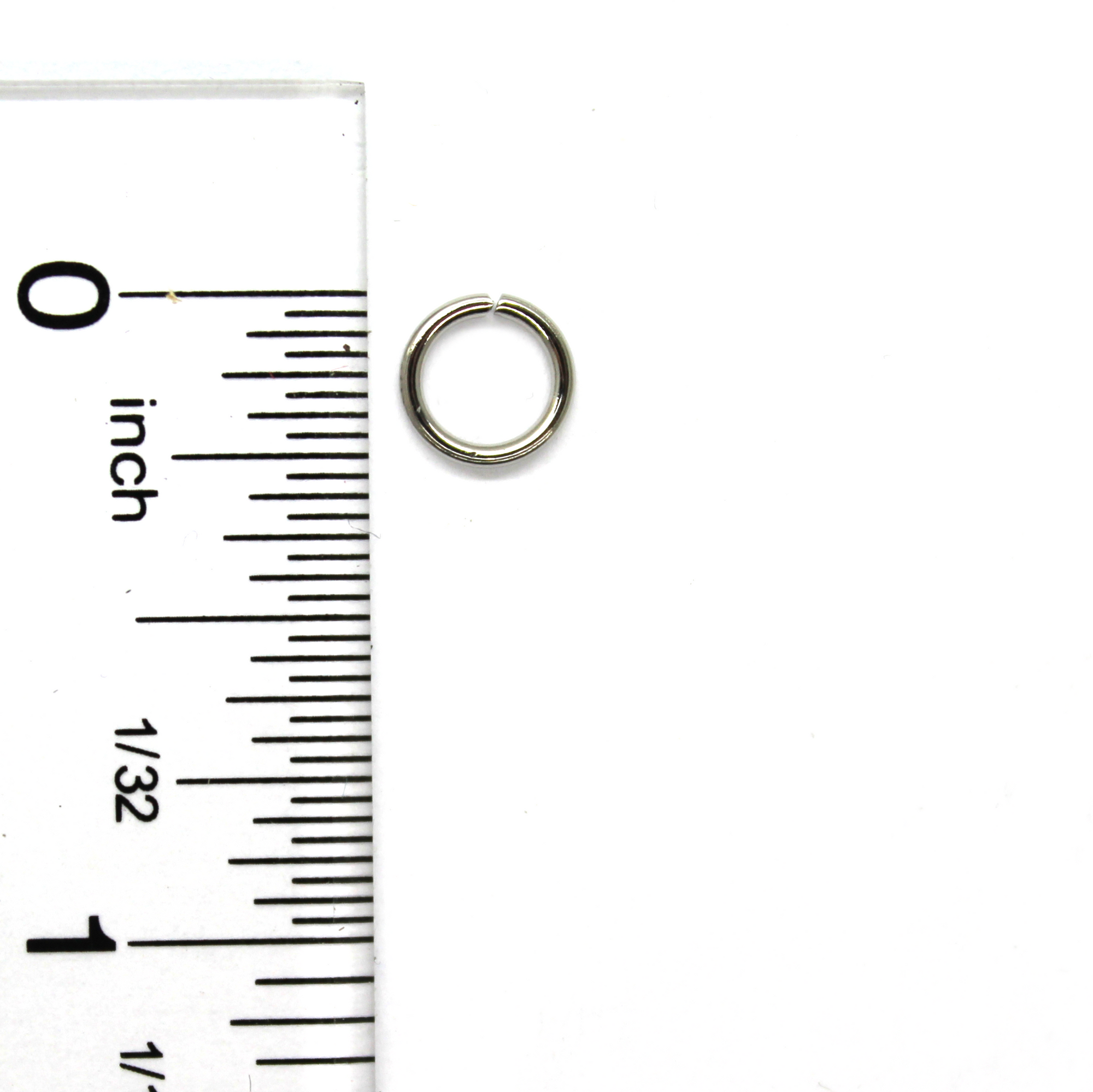 Jump Rings, Silver, Stainless Steel, Round, 7mm, 18 Gauge, Sold Per pkg of 80+ pcs