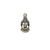 Charms, Buddha Head, Silver, Alloy, 15mm X 7mm,  Sold Per pkg of 8