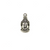 Charms, Buddha Head, Silver, Alloy, 15mm X 7mm,  Sold Per pkg of 8