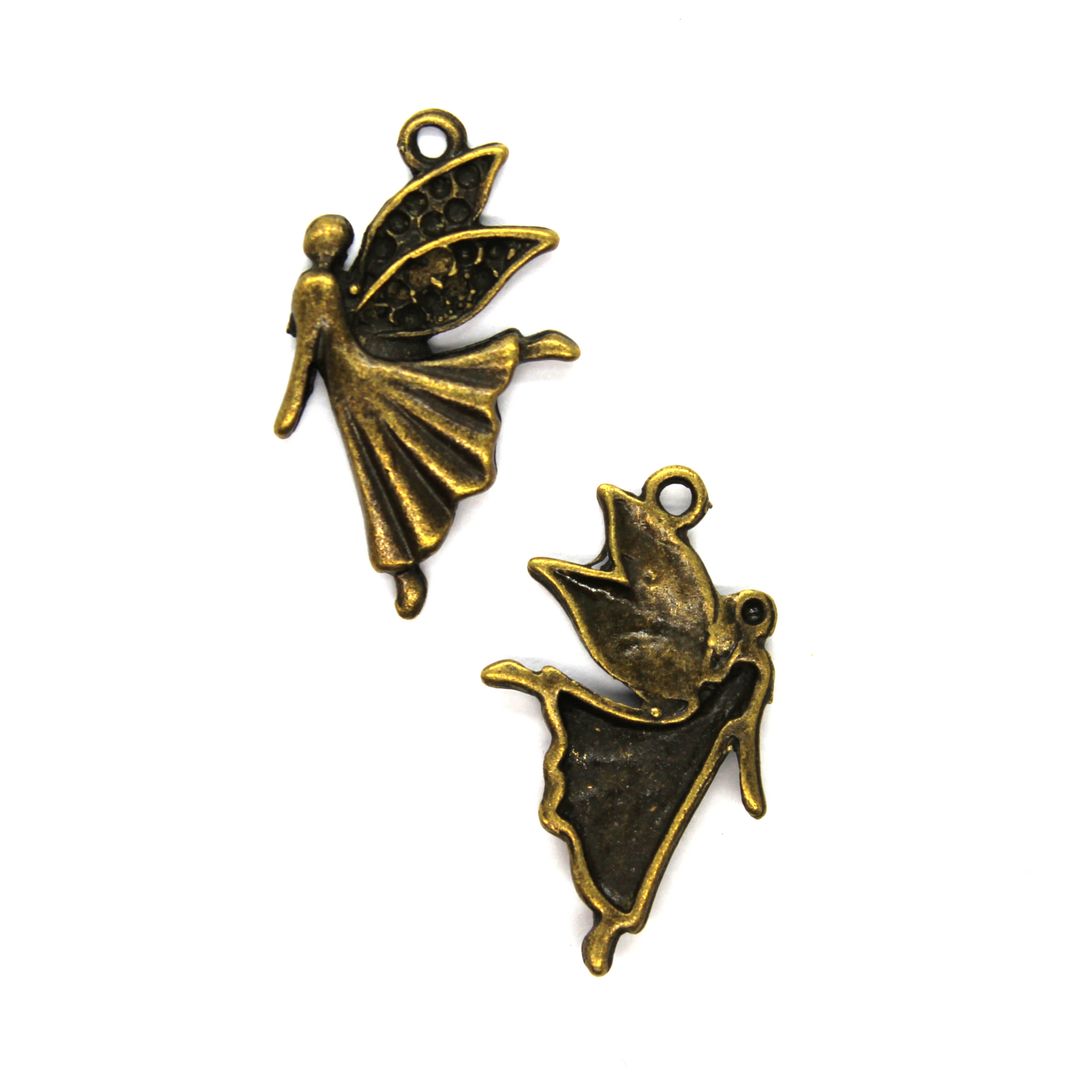 Charms, Fairy, Brass, Alloy, 28mm X 16mm, Sold Per pkg of 6