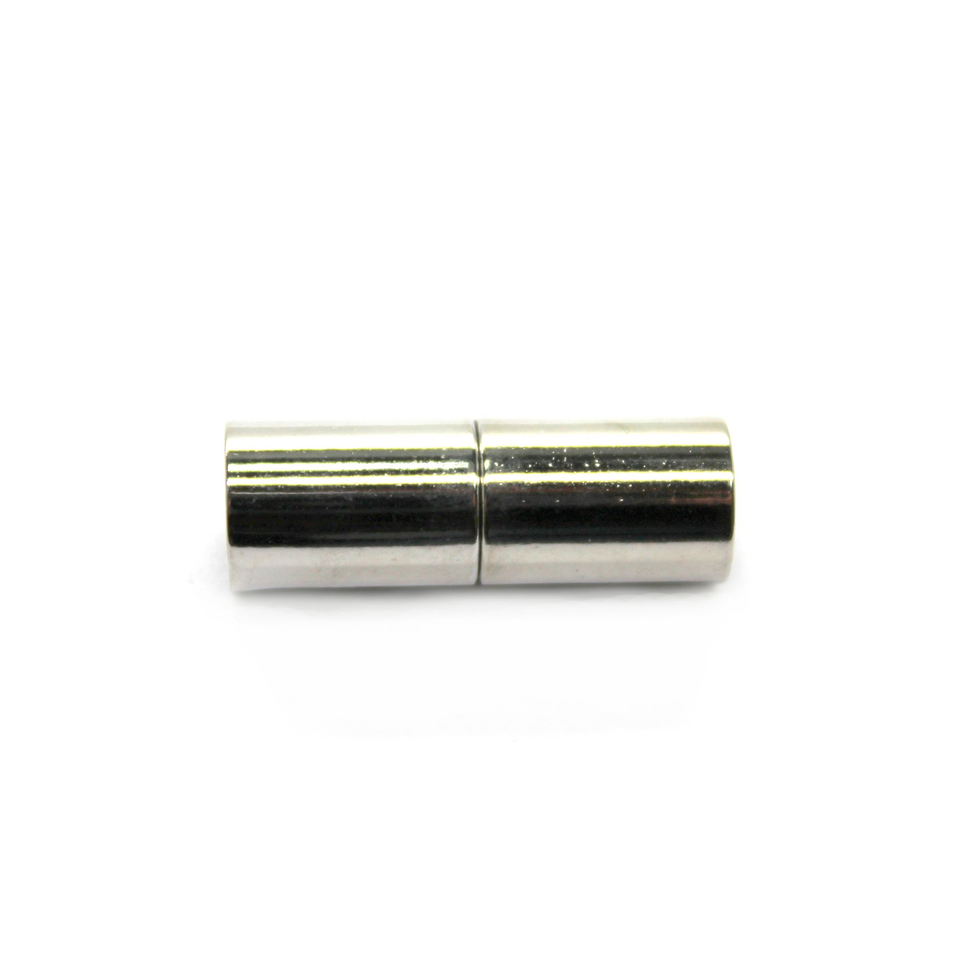 Clasp, Cord Magnetic Barrel, Silver, Alloy, 22mm x 7mm, Sold Per pkg of 1