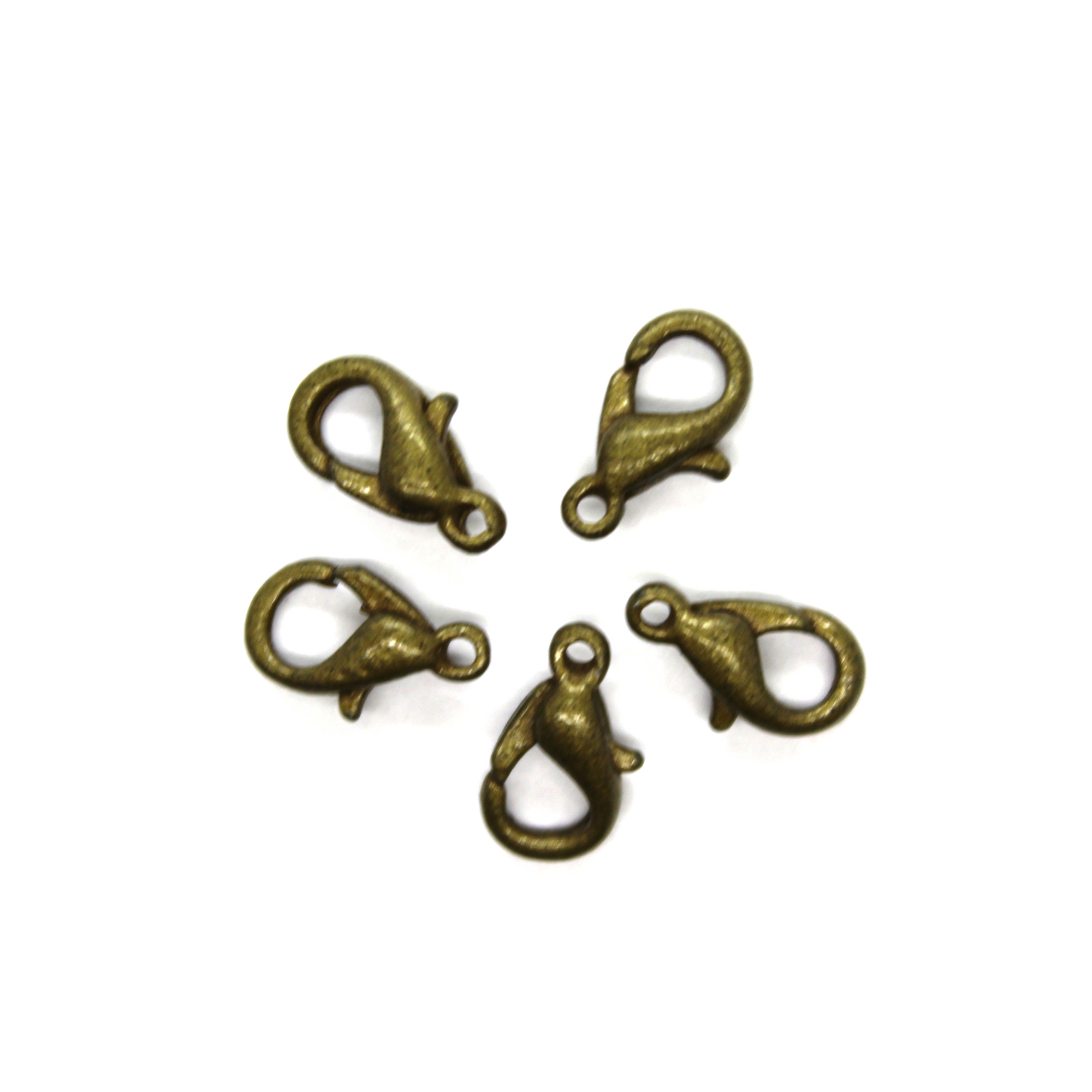 Clasp, Lobster Clasps, Alloy, Brass, 10mm x 6mm, Sold Per pkg of 16